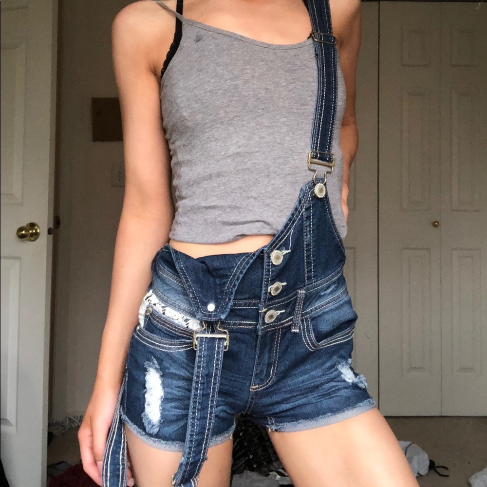 Almost famous overall shorts